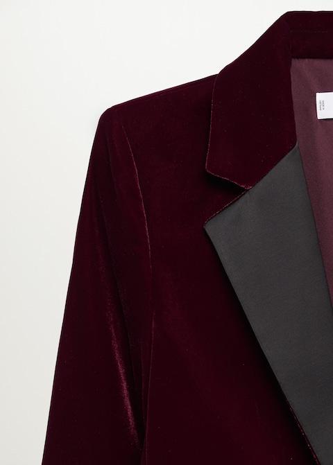 Contrast flap velvet blazer - Laurel Morgan