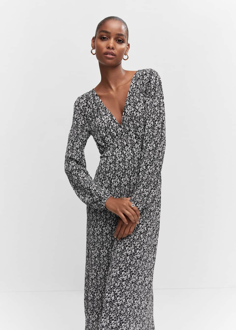 Printed textured dress - Laurel Morgan