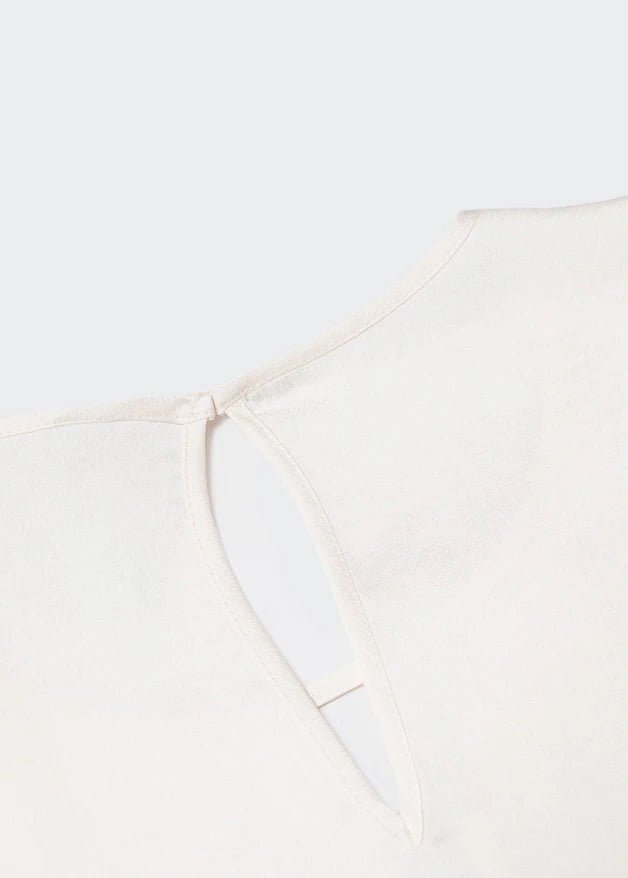 Satin blouse with slit - Laurel Morgan